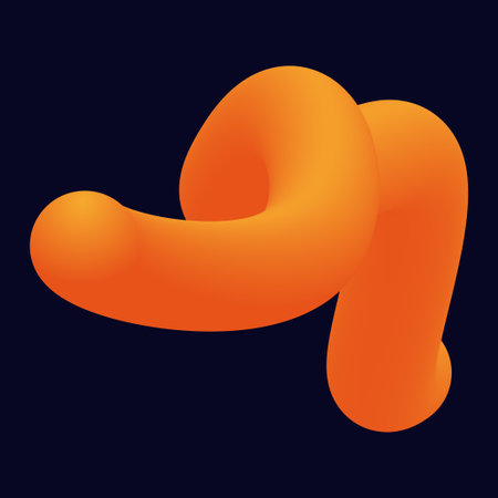 3d abstract colorful twisted liquid shapes. Creative design elementsのイラスト素材