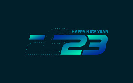 2037 Design Happy New Year. New Year 2023 logo design for brochure design. card. banner. Christmas...