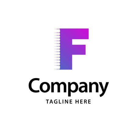 F Purple Logo. Business Brand identity designのイラスト素材