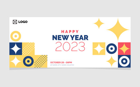 2023 Happy New year Banner Designのイラスト素材