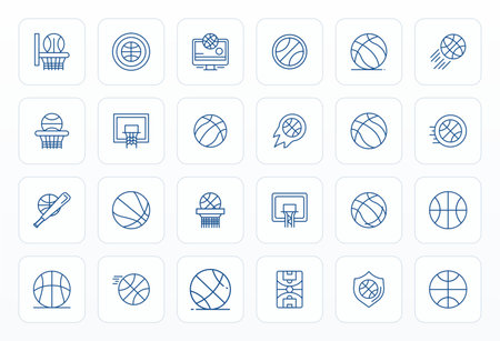 Meticulously crafted 24 Bold Line vector icons for Hoop, delivered in Retina Ready PIXEL Perfect quality for uncompromising design standards.のイラスト素材