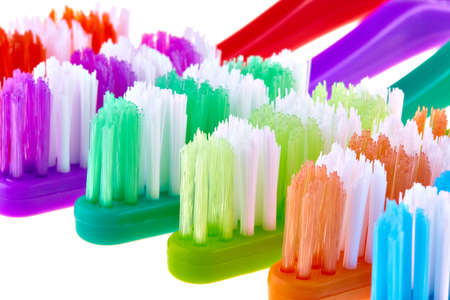Tooth brush set isolated on white background.
