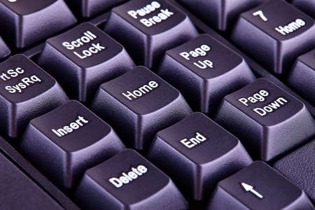 Electronic collection - detail black computer keyboard macro
