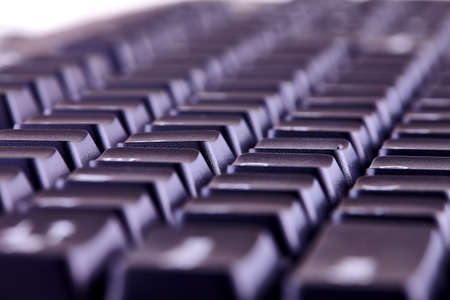 Electronic collection - detail black computer keyboard macroの写真素材