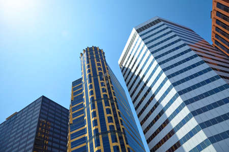 Office building on sky background. Los Angeles Californiaの写真素材