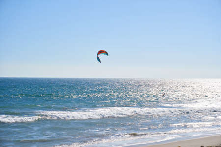 Kite surfer California coastal shores : Malibu beaches Summerのeditorial素材