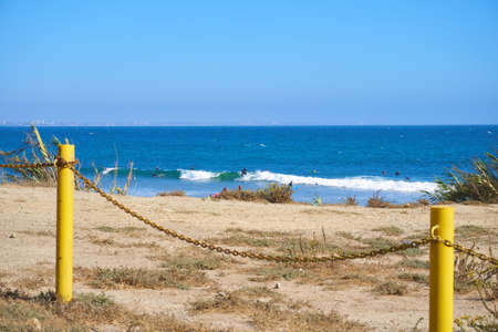 Kite surfer California coastal shores : Malibu beaches Summer