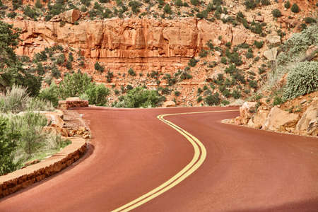 Incredibly beautiful landscape in Zion National Park, Washington County, Utah, USAの写真素材
