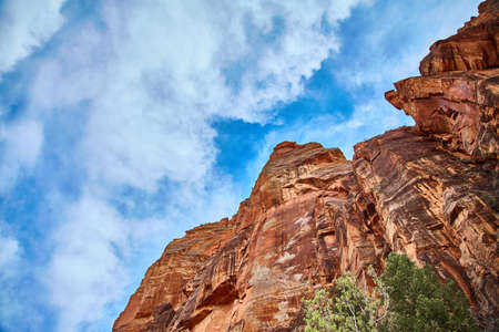 Incredibly beautiful landscape in Zion National Park, Washington County, Utah, USAの写真素材
