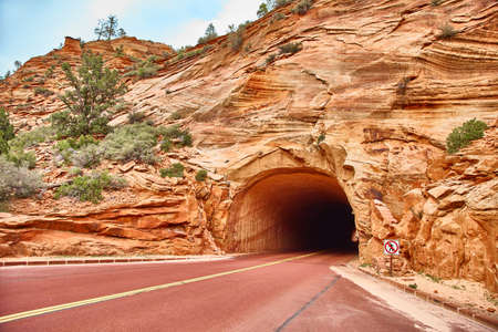 Incredibly beautiful landscape in Zion National Park, Washington County, Utah, USAの写真素材