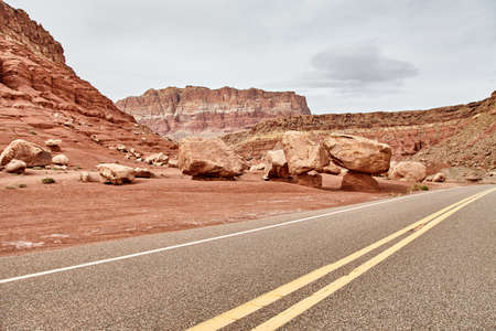 Incredibly beautiful landscape in National Park, Utahの写真素材