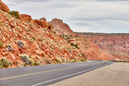 Incredibly beautiful landscape in National Park, Utahの写真素材