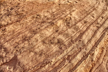 Beautiful old red stone wall texture backgroundの写真素材