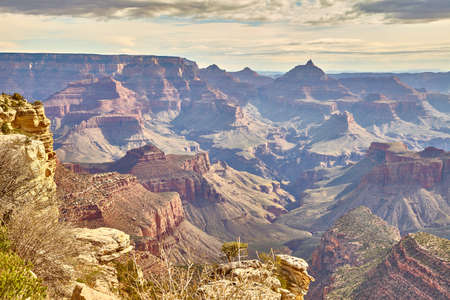 morning light sunrise at Grand Canyon, Arizona USAの写真素材
