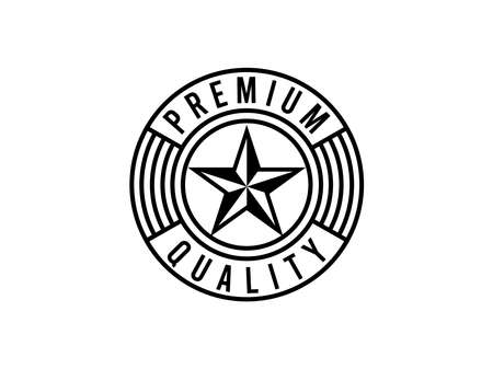 best quality guaranted label badge with star badge vintage luxury emblem iconのイラスト素材