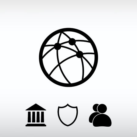 Web icon for the site, in a flat styleのイラスト素材