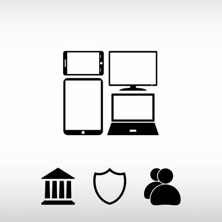 Web icon for the site, in a flat styleのイラスト素材