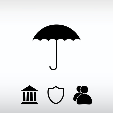 Umbrella  icon, vector illustration. Flat design styleのイラスト素材