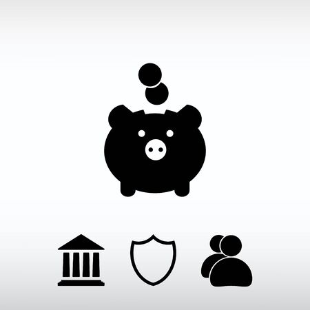 Moneybox  icon, vector illustration. Flat design styleのイラスト素材