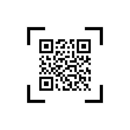 Vector QR code icon . Vector web design