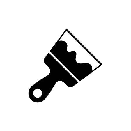 Paint brush flat icon. Brush paint vector illustration icon. Paint brush icon page symbol for site design. Paint brush icon EPS 10のイラスト素材