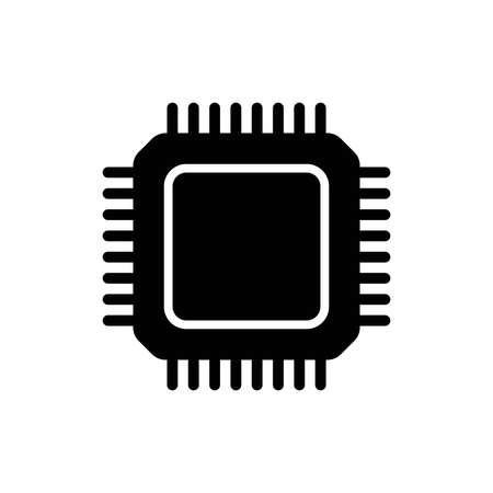 CPU icon. Circuit board icon.のイラスト素材