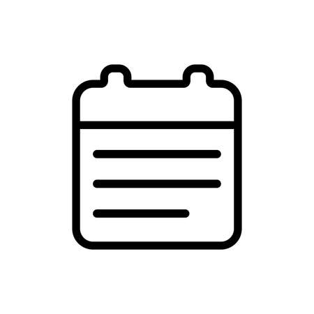 Calendar, linear icon. One of a set of linear web iconsのイラスト素材