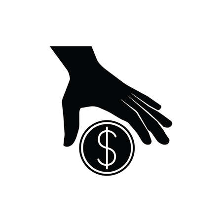 Money in hand icon. One of set web iconsのイラスト素材