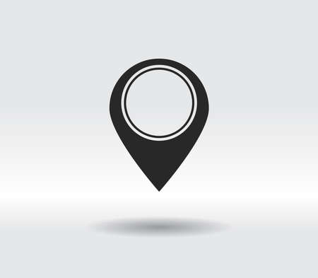 Map pointer flat icon, vector illustration. Flat design styleのイラスト素材