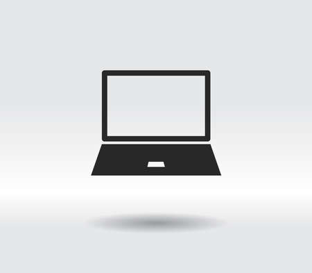 laptop icon, vector illustration. Flat design styleのイラスト素材