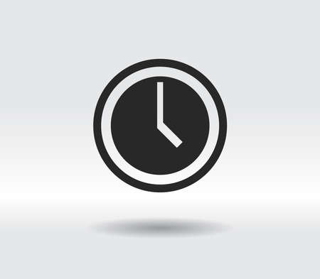 clock icon, vector illustration. Flat design styleのイラスト素材
