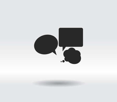 Speech bubbles icon, vector illustration. Flat design styleのイラスト素材