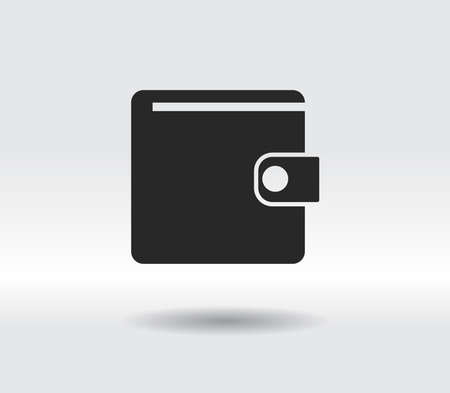 wallet icon, vector illustration. Flat design styleのイラスト素材