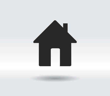 house icon, vector illustration. Flat design styleのイラスト素材