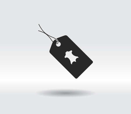 leather tag icon, vector illustration. Flat design styleのイラスト素材