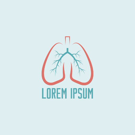 Lungs isolated vector icon templateのイラスト素材