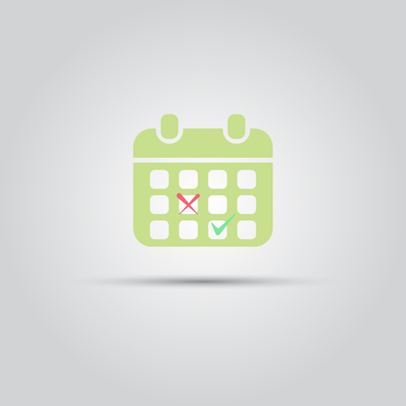sign calendar which marks vector isolated flat iconのイラスト素材