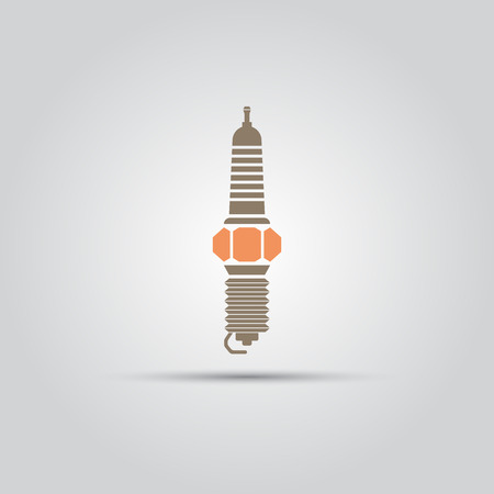 car spark plug isolated flat vector objectのイラスト素材