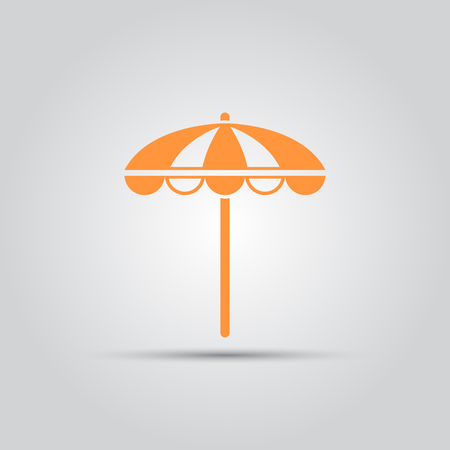 beach umbrella isolated vector colored single icon symbolのイラスト素材