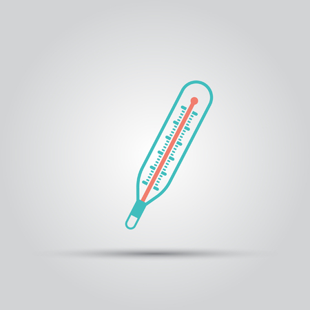 Thermometer isolated vector colored icon on a white background.のイラスト素材