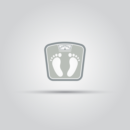 Floor scales, bathroom scales, weight measurement isolated vector iconのイラスト素材