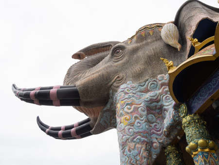 Inside and around the Elephant Temple at Dan Khun Thot, Nakhon Ratchasima, Thailand.の写真素材