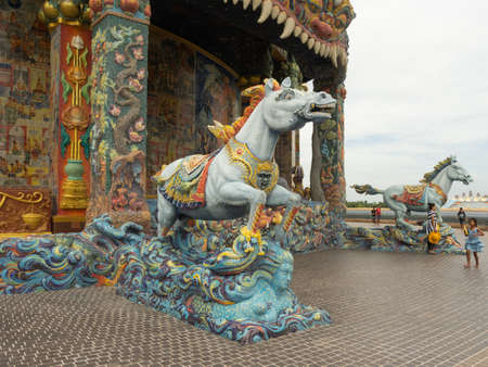 Inside and around the Elephant Temple at Dan Khun Thot, Nakhon Ratchasima, Thailand.の写真素材