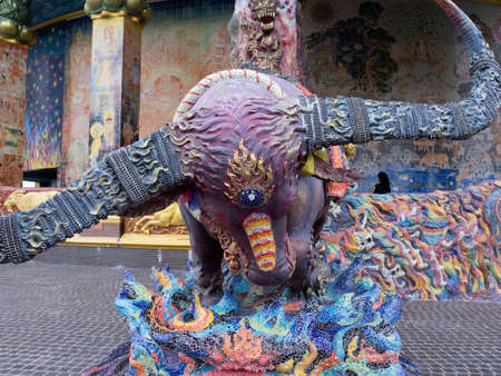 Inside and around the Elephant Temple at Dan Khun Thot, Nakhon Ratchasima, Thailand.のeditorial素材