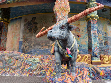 Inside and around the Elephant Temple at Dan Khun Thot, Nakhon Ratchasima, Thailand.のeditorial素材