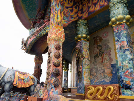 Inside and around the Elephant Temple at Dan Khun Thot, Nakhon Ratchasima, Thailand.のeditorial素材