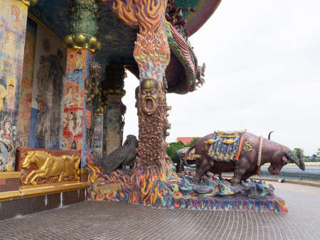 Inside and around the Elephant Temple at Dan Khun Thot, Nakhon Ratchasima, Thailand.のeditorial素材