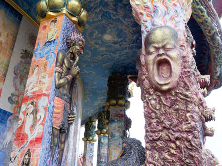 Inside and around the Elephant Temple at Dan Khun Thot, Nakhon Ratchasima, Thailand.のeditorial素材