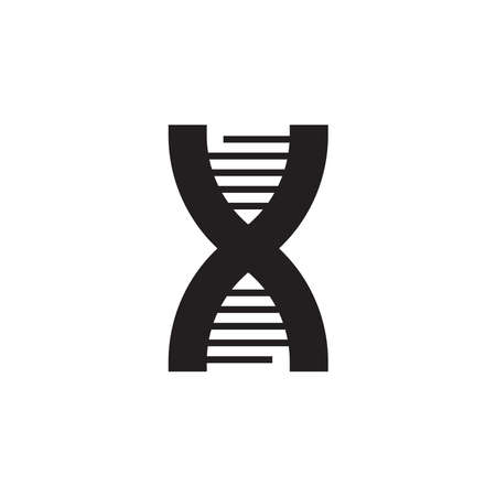 dna icon glyph designのイラスト素材