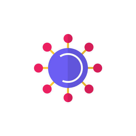 virus icon vector flat designのイラスト素材